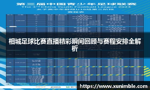 相城足球比赛直播精彩瞬间回顾与赛程安排全解析